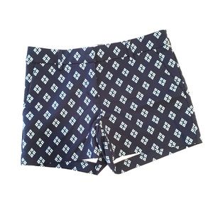Navy Print Chino Shorts